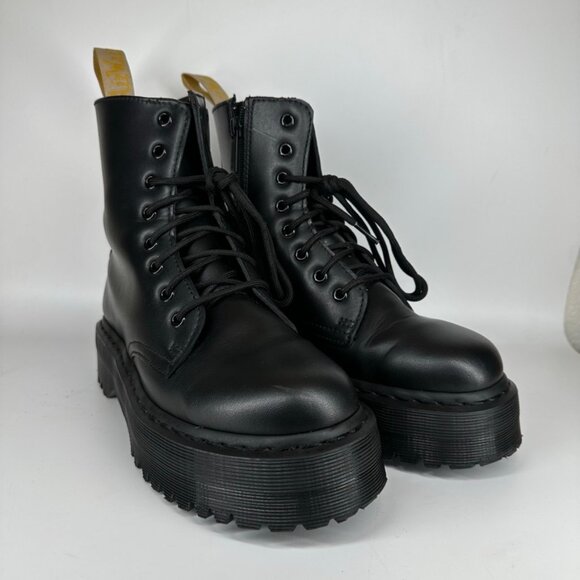 Dr Martens Vegan Jadon II Boot Mono Platforms Black Women's Size 8 - Picture 5 of 16